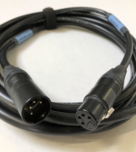 Batterikabel Skypanel 24V, 5m, 4p > 4p XLR (BLÅ)