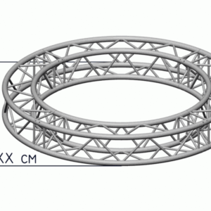 Truss Firkant ATC SB29-4X Cirkel Ø10m 1/12 del, sort