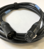 Batterikabel Skypanel 24V, 5m, 4p > 4p XLR (BLÅ)